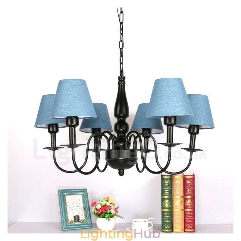 6 Light Mediterranean Style Integrated Metal Chandelier