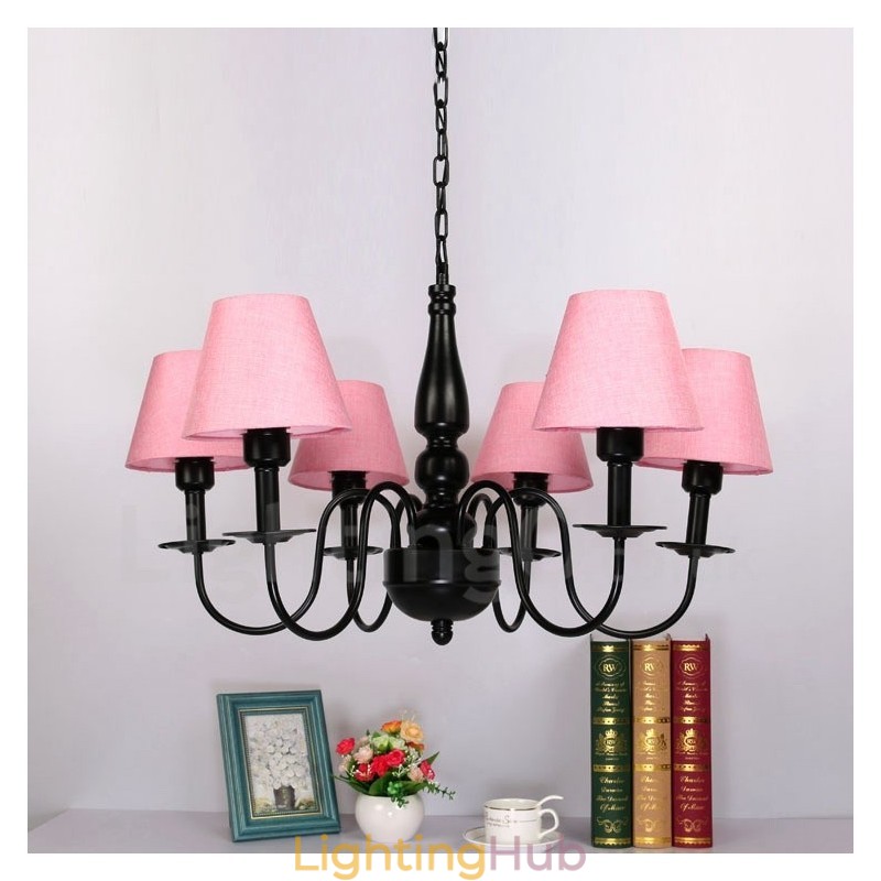 6 Light Mediterranean Style Integrated Metal Chandelier