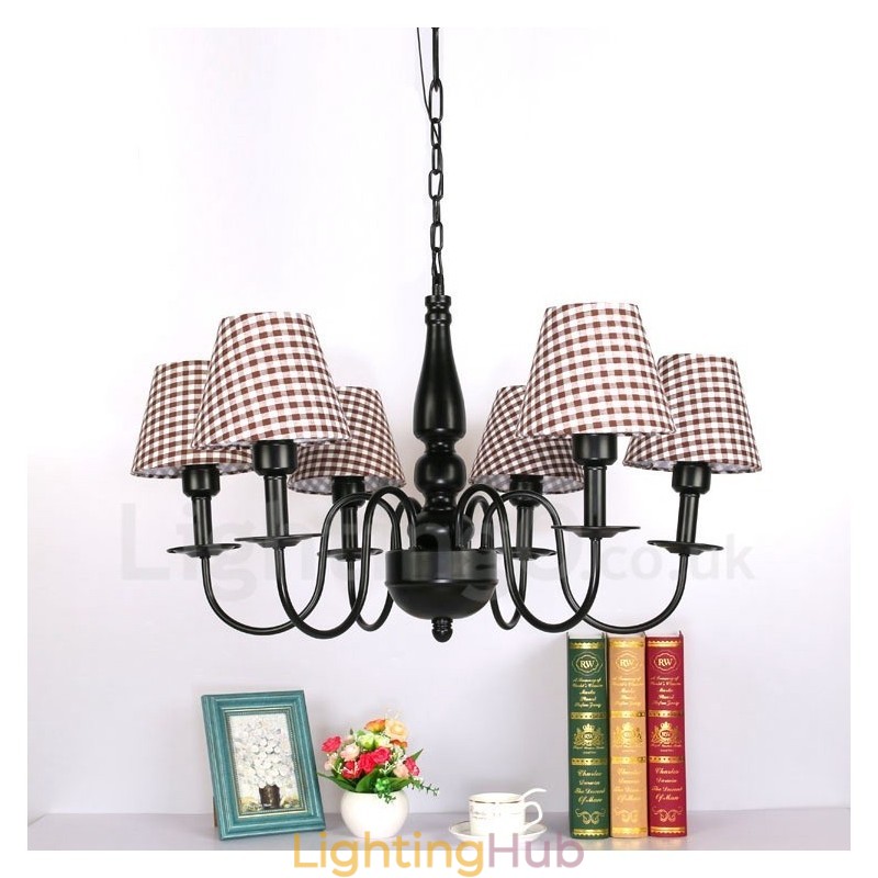 6 Light Mediterranean Style Integrated Metal Chandelier