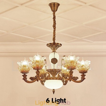 6 Light Traditional Classic Integrated Metal Chandelier 6 Light Traditional Classic Integrated Metal Chandelier