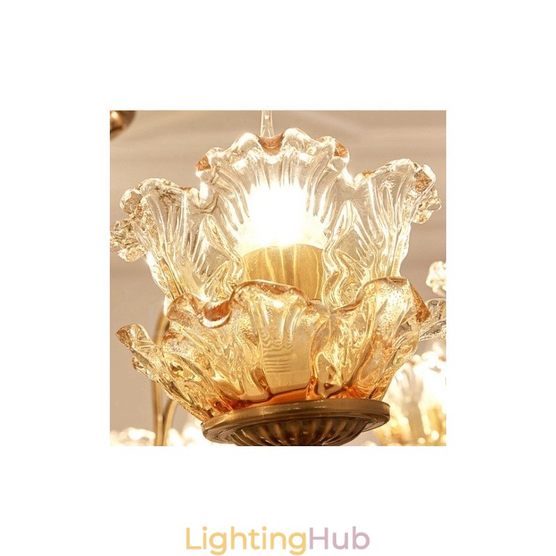 6 Light Traditional Classic Integrated Metal Chandelier