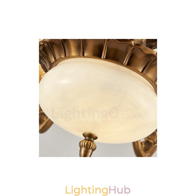6 Light Traditional Classic Integrated Metal Chandelier