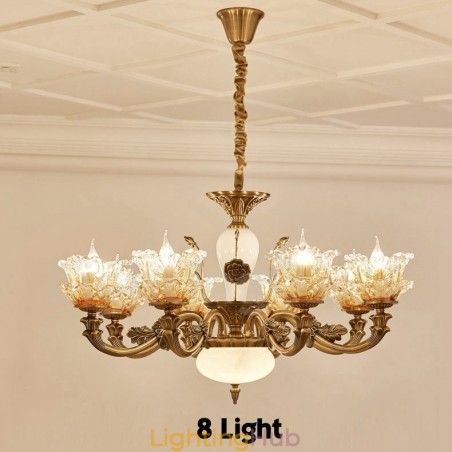 8 Light Traditional Classic Integrated Metal Chandelier 8 Light Traditional Classic Integrated Metal Chandelier