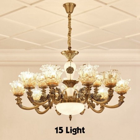 15 Light Traditional Classic Integrated Metal Chandelier 15 Light Traditional Classic Integrated Metal Chandelier