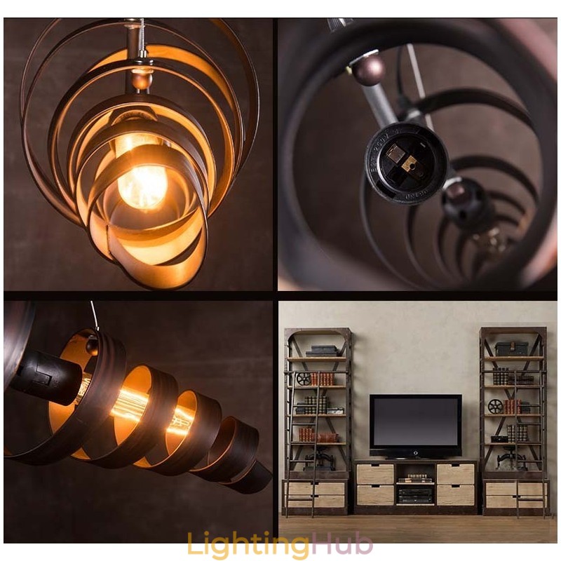 Retro Iron Lamp Modern Minimalist Industrial Style Chandelier