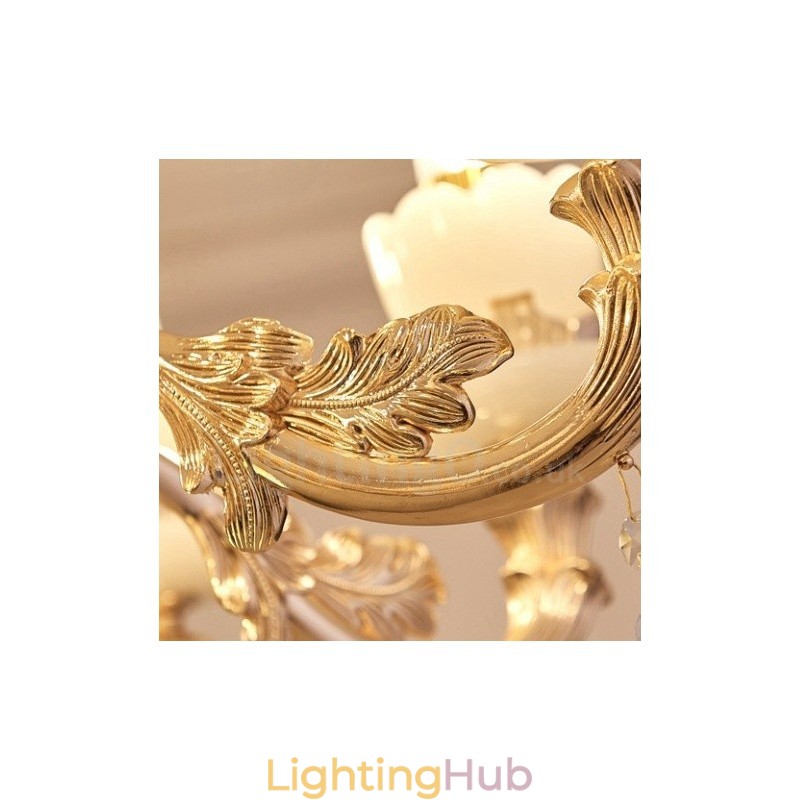 15 Light Traditional Classic Integrated Metal Chandelier