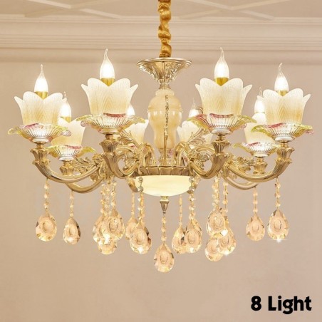 8 Light Traditional Classic Integrated Metal Chandelier 8 Light Traditional Classic Integrated Metal Chandelier