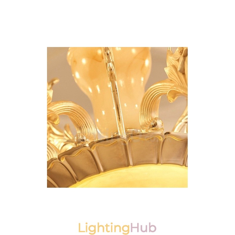 15 Light Traditional Classic Integrated Metal Chandelier