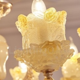 8 Light Traditional Classic Integrated Metal Chandelier