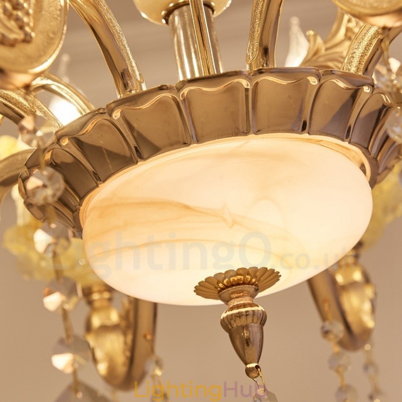 8 Light Traditional Classic Integrated Metal Chandelier