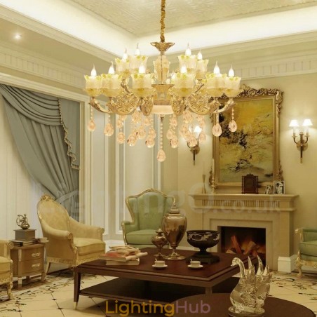 15 Light Traditional Classic Integrated Metal Chandelier 15 Light Traditional Classic Integrated Metal Chandelier
