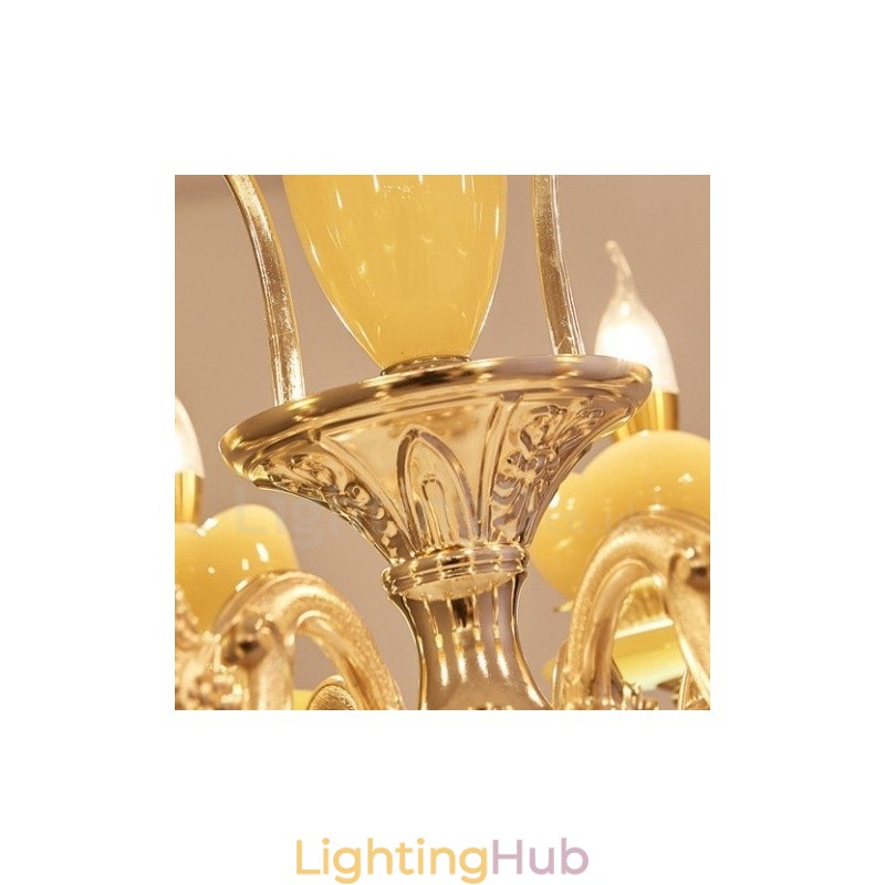 15 Light Traditional Classic Integrated Metal Chandelier