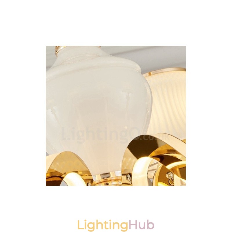 6 Light Traditional Classic Integrated Metal Luxury Candle Chandelier