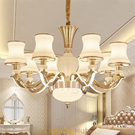 8 Light Traditional Classic Integrated Metal Chandelier 8 Light Traditional Classic Integrated Metal Chandelier