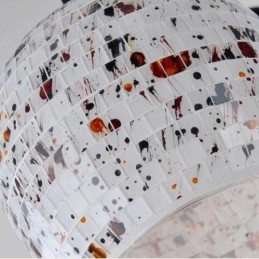 5 Light Mediterranean Style Integrated Chandelier with Glass Shade
