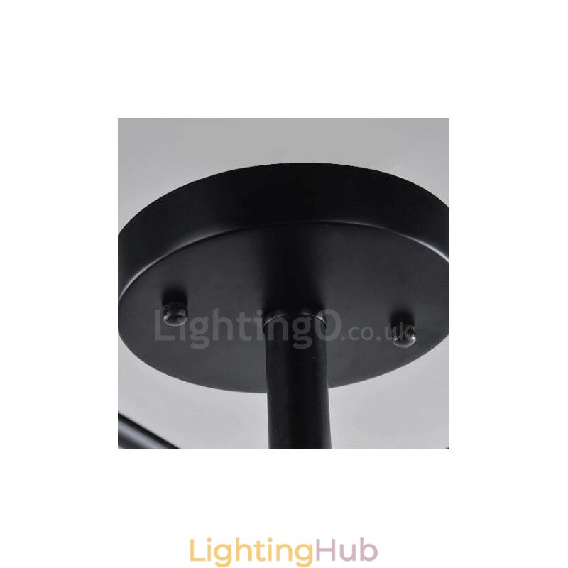 6 Light Mediterranean Style Integrated Chandelier with Glass Shade