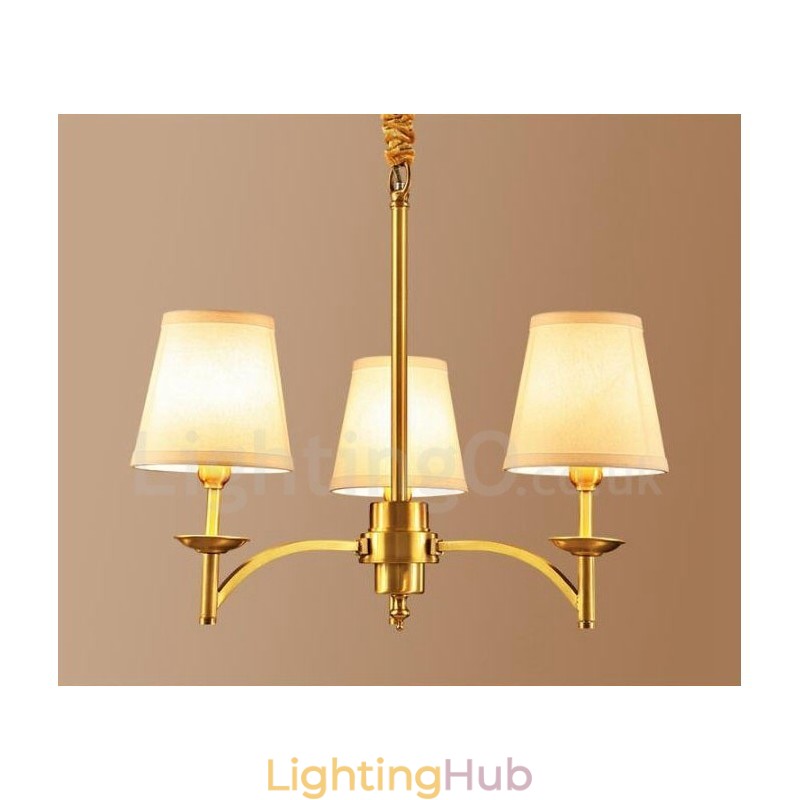 3 Light Rustic Lodge Integrated Metal Copper Chandelier