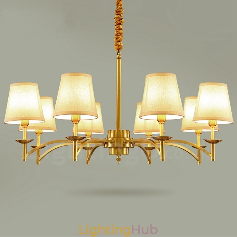 8 Light Rustic Lodge Integrated Metal Chandelier