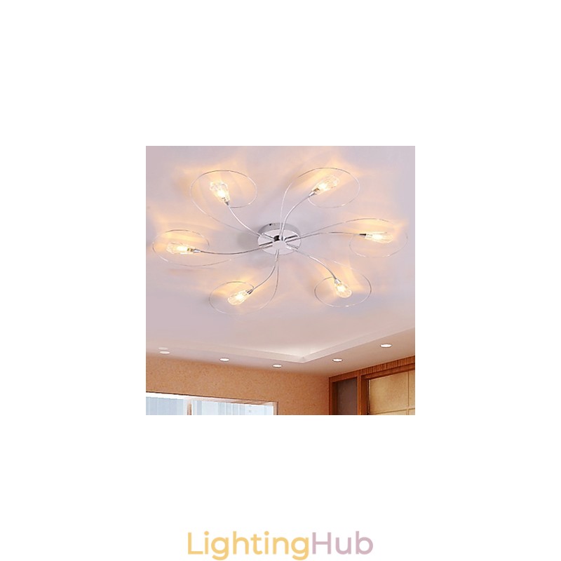 Modern Contemporary Electroplated Chandelier Flush Mount