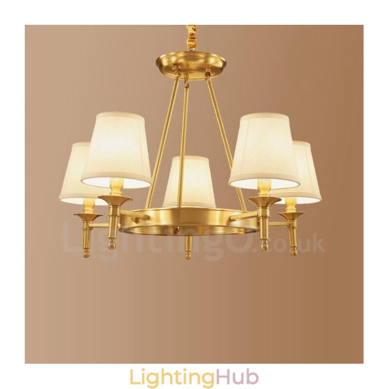 5 Light Rustic Lodge Integrated Metal Chandelier