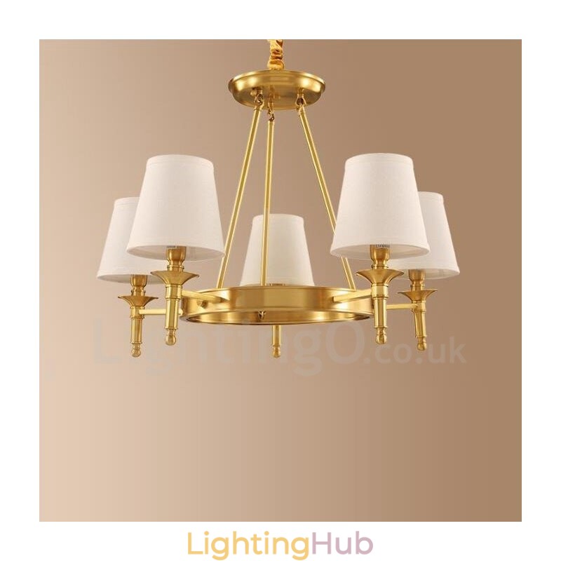 5 Light Rustic Lodge Integrated Metal Chandelier