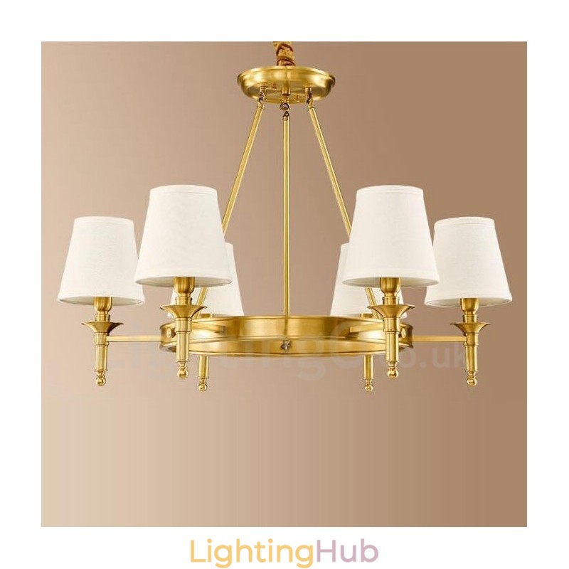 6 Light Rustic Lodge Integrated Metal Chandelier