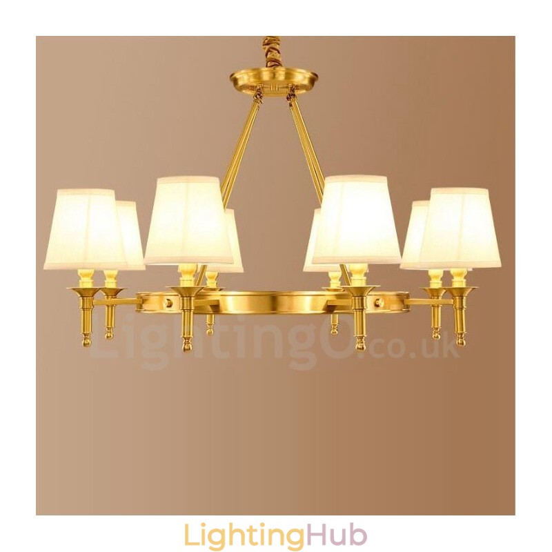 8 Light Rustic Lodge Integrated Metal Chandelier