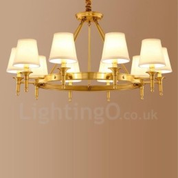 10 Light Rustic Lodge Integrated Metal Chandelier