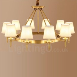 10 Light Rustic Lodge Integrated Metal Chandelier
