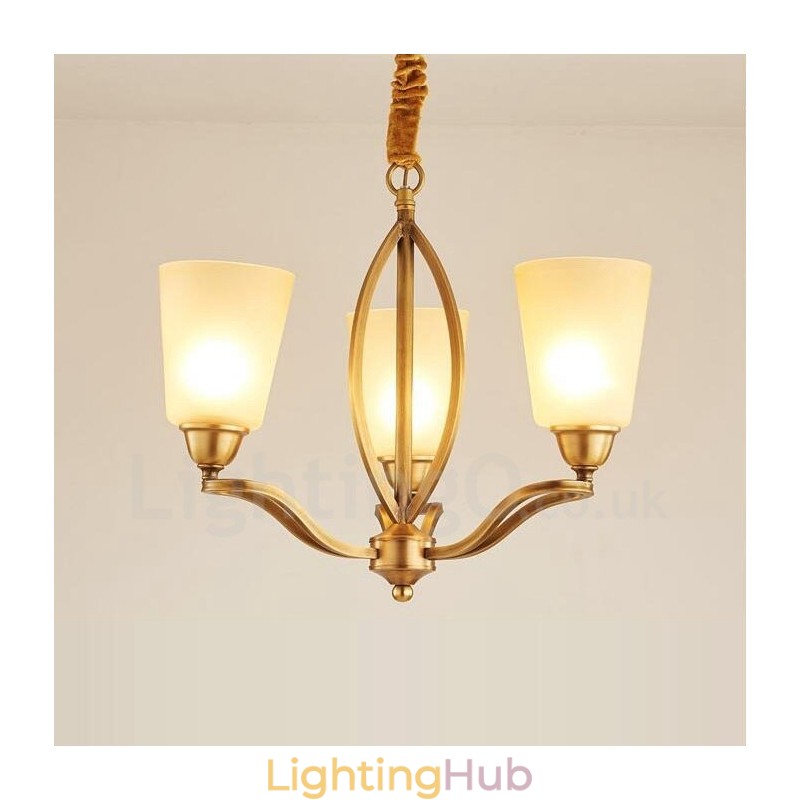 3 Light Rustic Lodge Integrated Metal Copper Chandelier