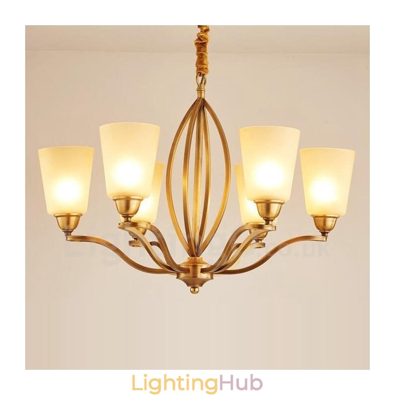 6 Light Rustic Lodge Integrated Metal Chandelier