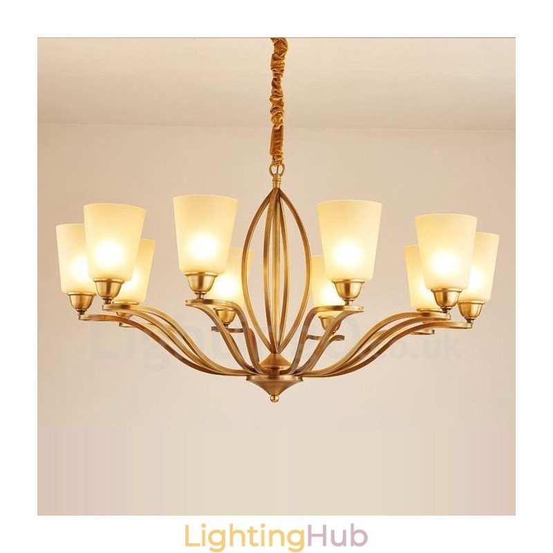 10 Light Rustic Lodge Integrated Metal Chandelier