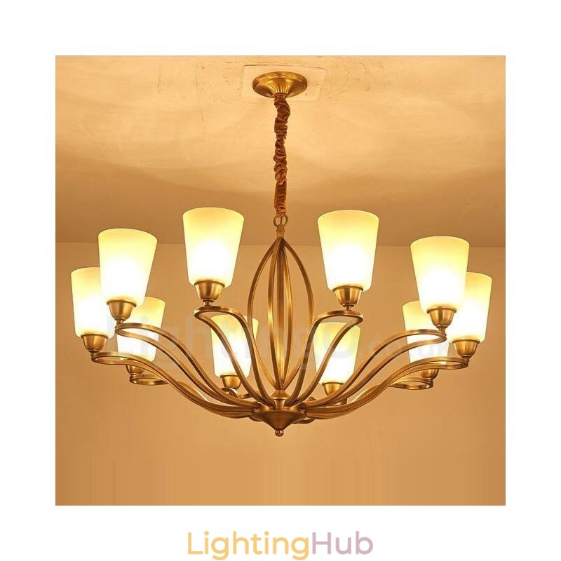 10 Light Rustic Lodge Integrated Metal Chandelier