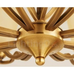 10 Light Rustic Lodge Integrated Metal Chandelier