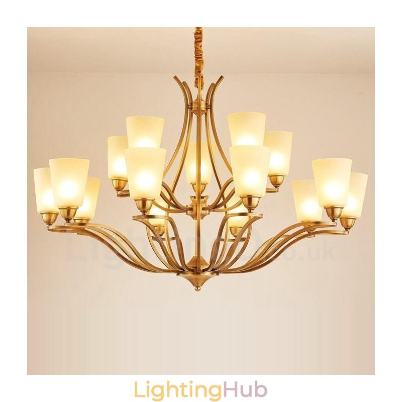 15 Light Rustic Lodge Integrated Metal Chandelier
