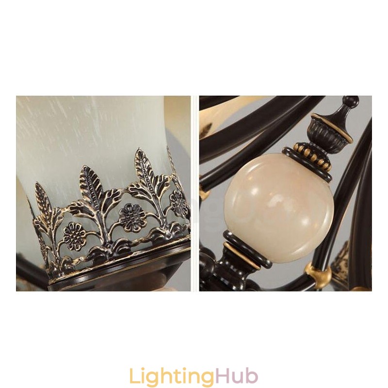 6 Light Traditional Classic Integrated Metal Chandelier