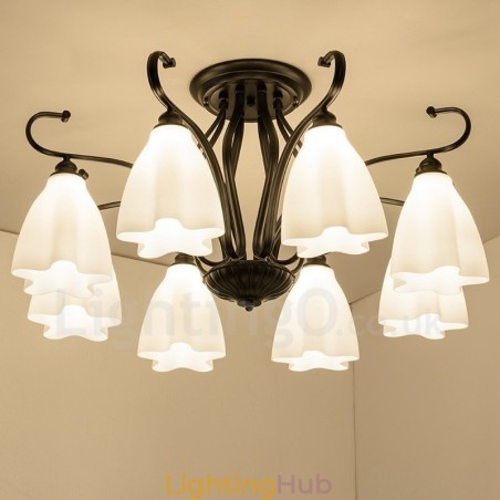 8 Light Rustic Lodge Integrated Chandelier 8 Light Rustic Lodge Integrated Chandelier