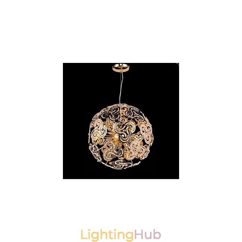 Simple Modern Chandelier Crystal Ball Globe Pendant Light