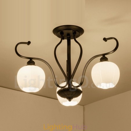 3 Light Rustic Lodge Integrated Chandelier 3 Light Rustic Lodge Integrated Chandelier