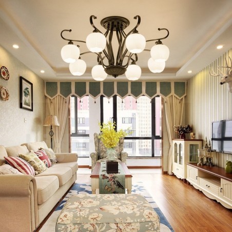 8 Light Rustic Lodge Integrated Chandelier 8 Light Rustic Lodge Integrated Chandelier