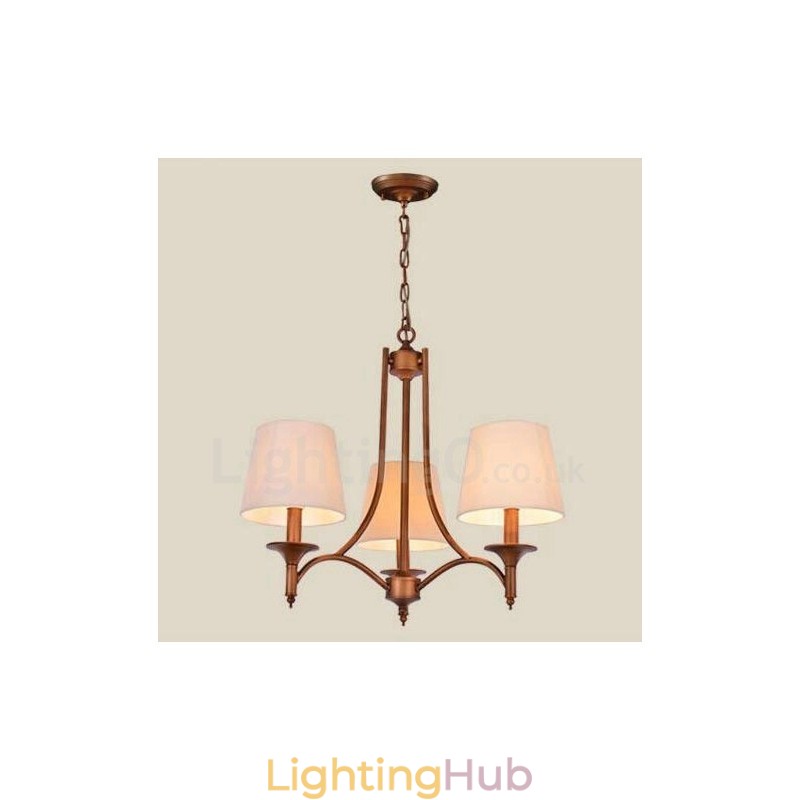 3 Light Rustic Lodge Integrated Metal Chandelier