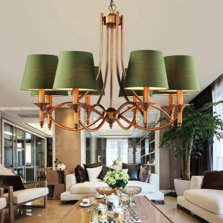 8 Light Rustic Lodge Integrated Metal Chandelier 8 Light Rustic Lodge Integrated Metal Chandelier
