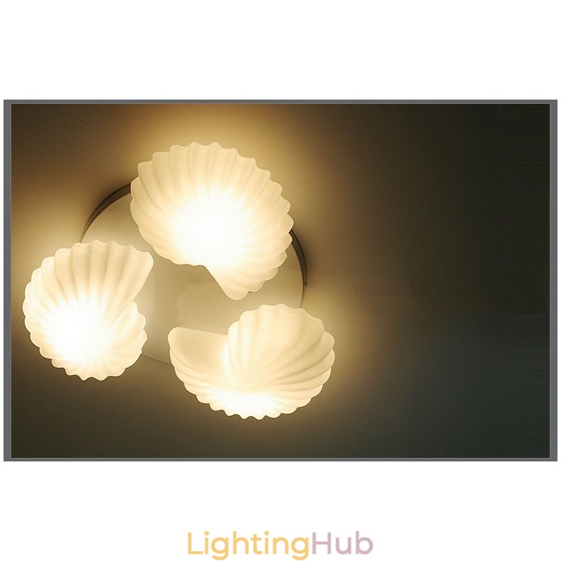 3 Light Traditional Classic Integrated Chandelier with Glass Shade