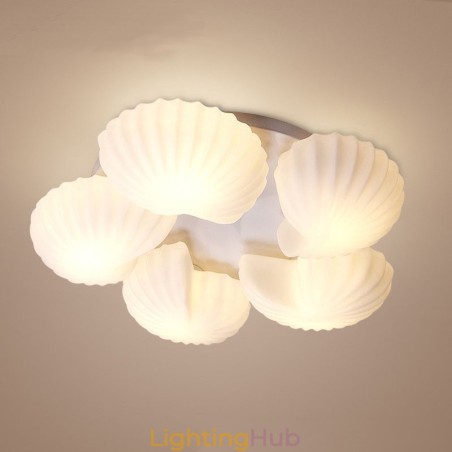 Conch 5 Light Traditional Classic Integrated Chandelier with Glass Shade Conch 5 Light Traditional Classic Integrated Chandelier with Glass Shade