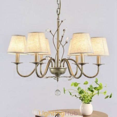6 Light Rustic Lodge Integrated Metal Chandelier 6 Light Rustic Lodge Integrated Metal Chandelier