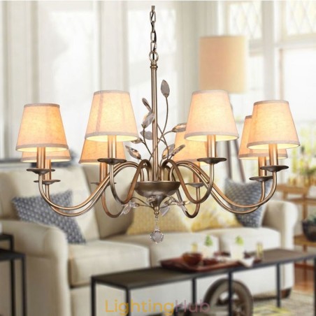 8 Light Rustic Lodge Integrated Metal Chandelier 8 Light Rustic Lodge Integrated Metal Chandelier