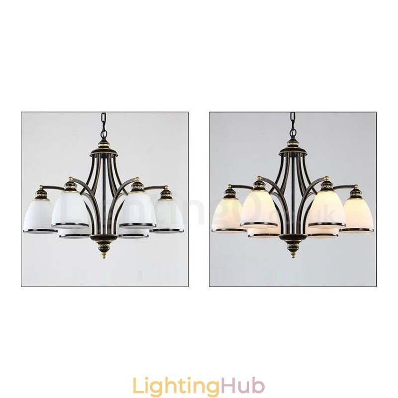 6 Light Rustic Lodge Integrated Metal Chandelier
