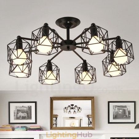 8 Light Rustic Lodge Integrated Chandelier 8 Light Rustic Lodge Integrated Chandelier