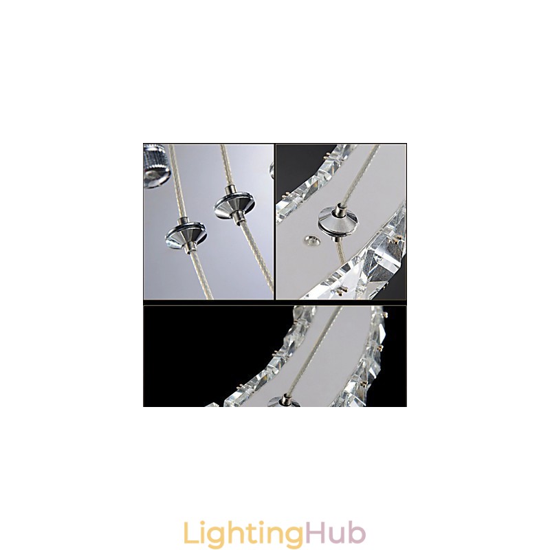 Crystal Pendant Light Modern Lighting Three Rings D204060 K9 Large Crystal Ceiling Lights Fixtures
