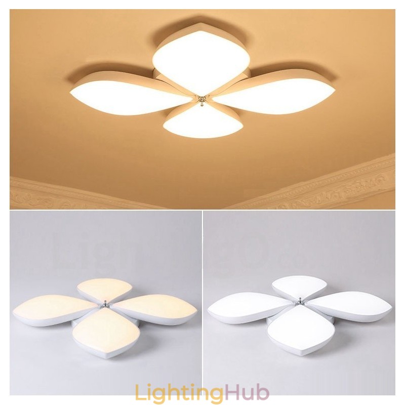 4 Light Modern Contemporary Integrated Metal Flush Mount Light